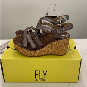 BNWT Fly London Wedge Sandals
